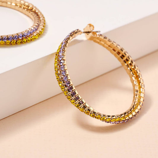 purple and gold game day jewelry