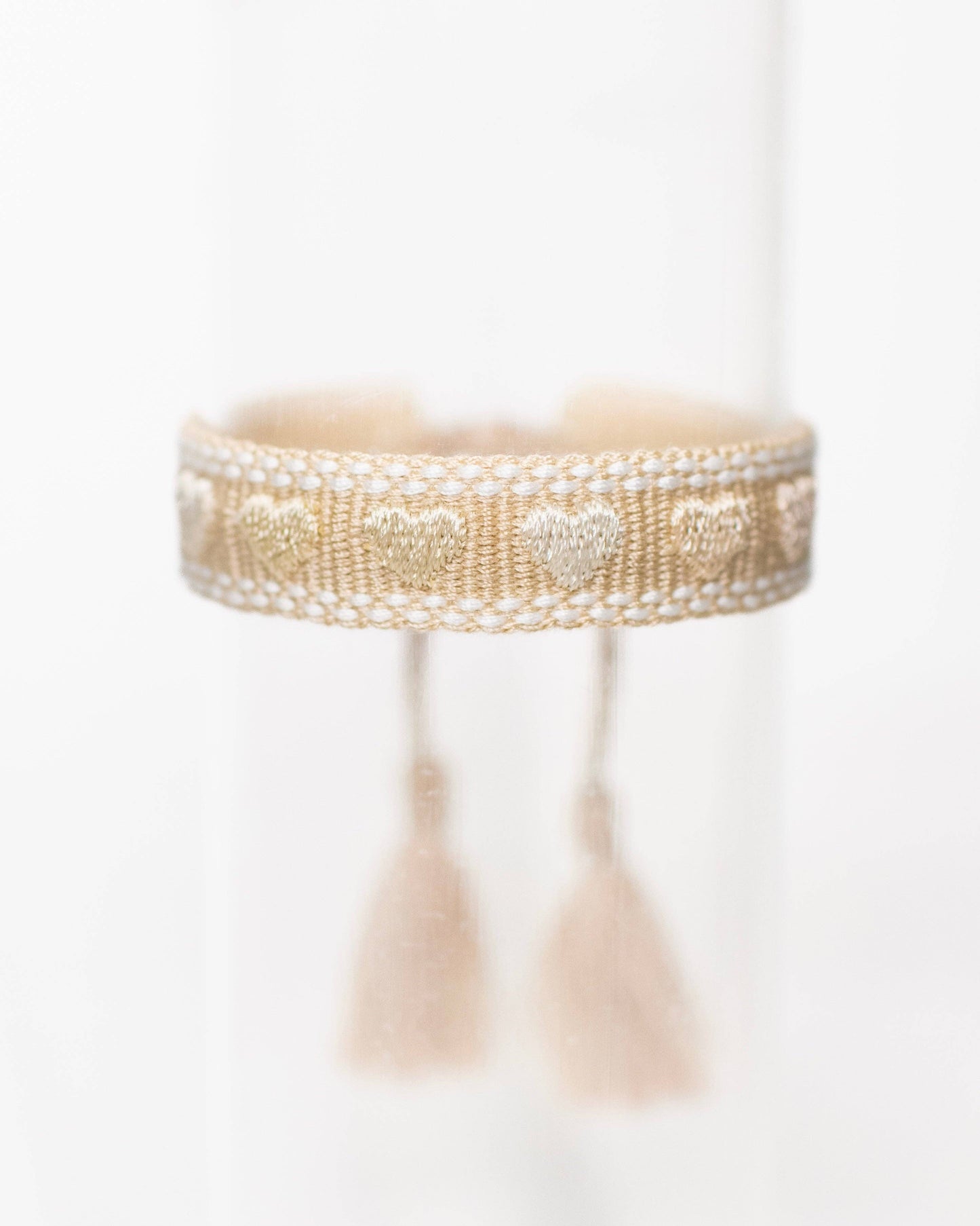 Mini Hearts Woven Tassel Bracelet - Best & Co. Boutique