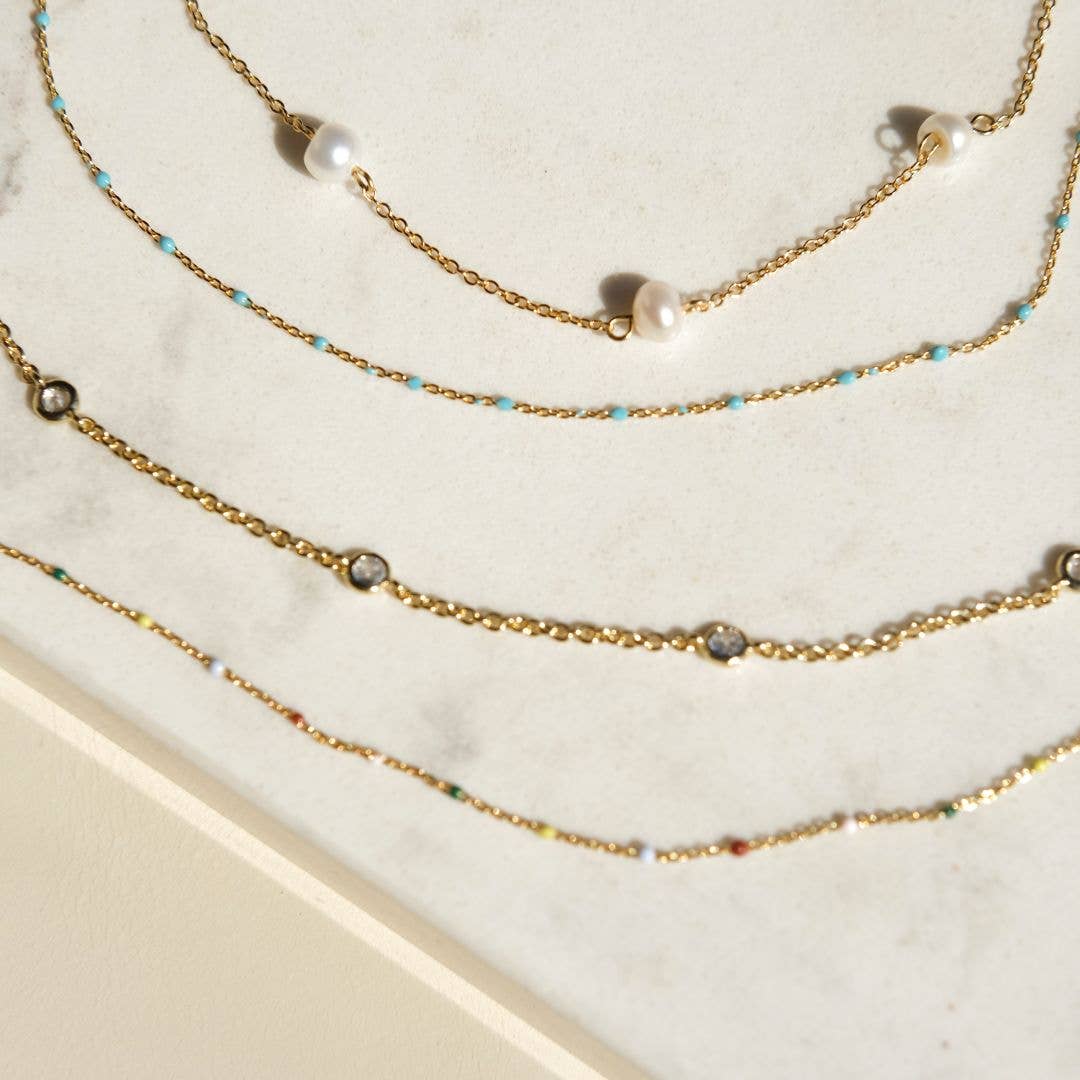 Dainty Turquoise Beaded Chain