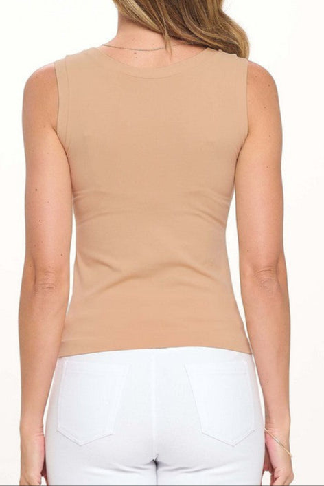 Reversible High-Low Neckline Seamless Tank, YELETE