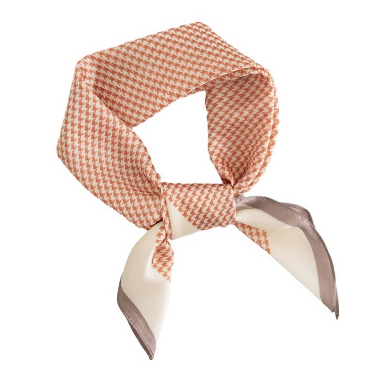 Orange Houndstooth Square Scarf - Best & Co. Boutique
