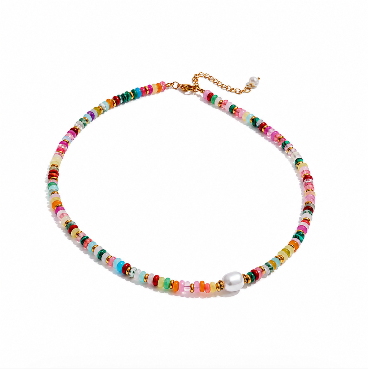 Iris Beaded Pearl Necklace