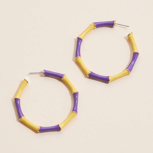 purple and gold game day jewelry