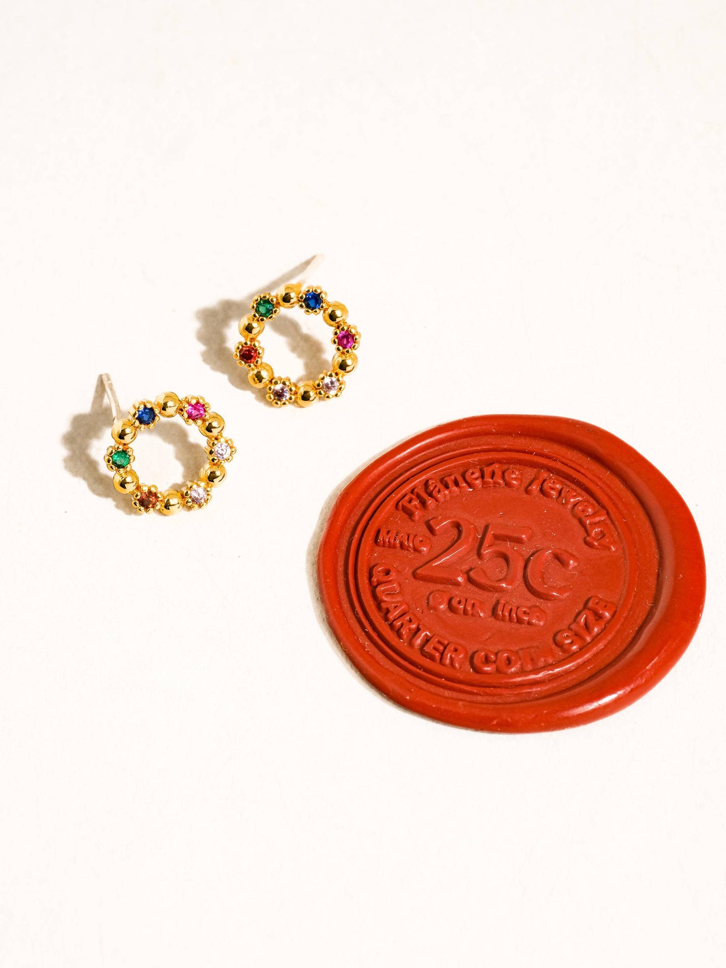Manette Vintage Circle Studs