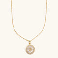 Antique Crystal- Adjustable Gold Necklace