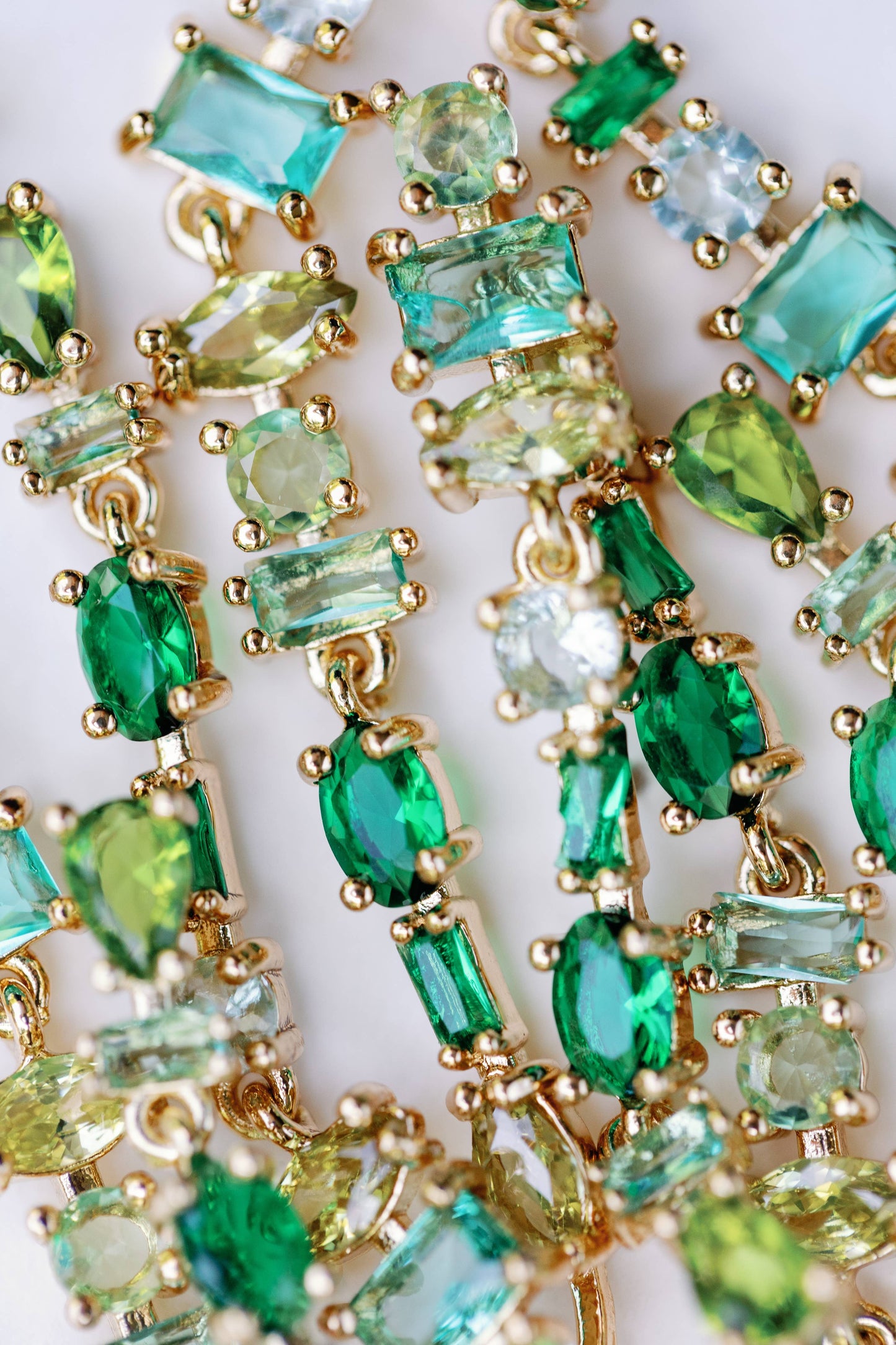 Green Ombre Crystal Earrings - Best & Co. Boutique