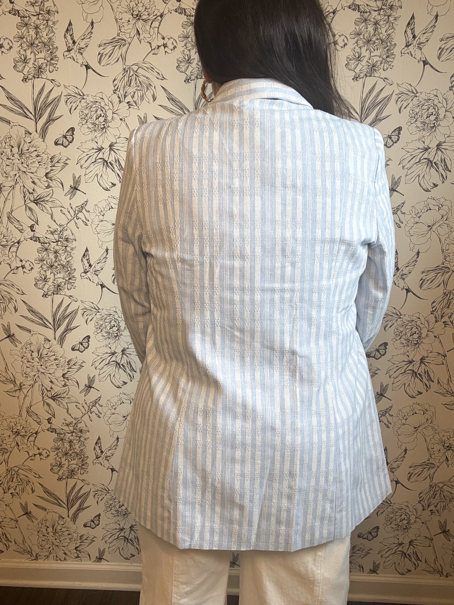 Azure Skies Striped Blazer - Best & Co. Boutique