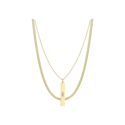 layered game day necklace LSU