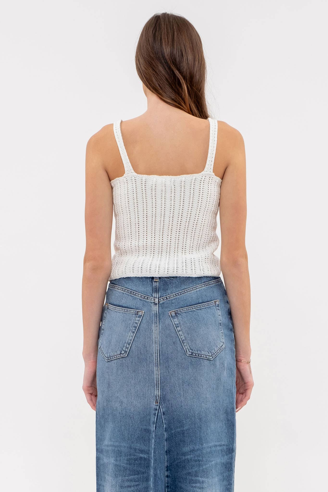 Ivory crochet camisole - Best & Co. Boutique
