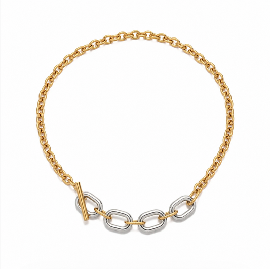 Isla Two Tone Chunky Chain Necklace