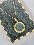 Gilded Glass Gold Magnifying Necklace | The Tizana