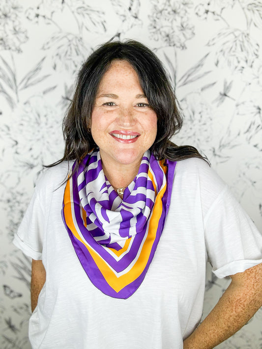 Harper Game Day tiger stripe scarf LSU Caroline hill
