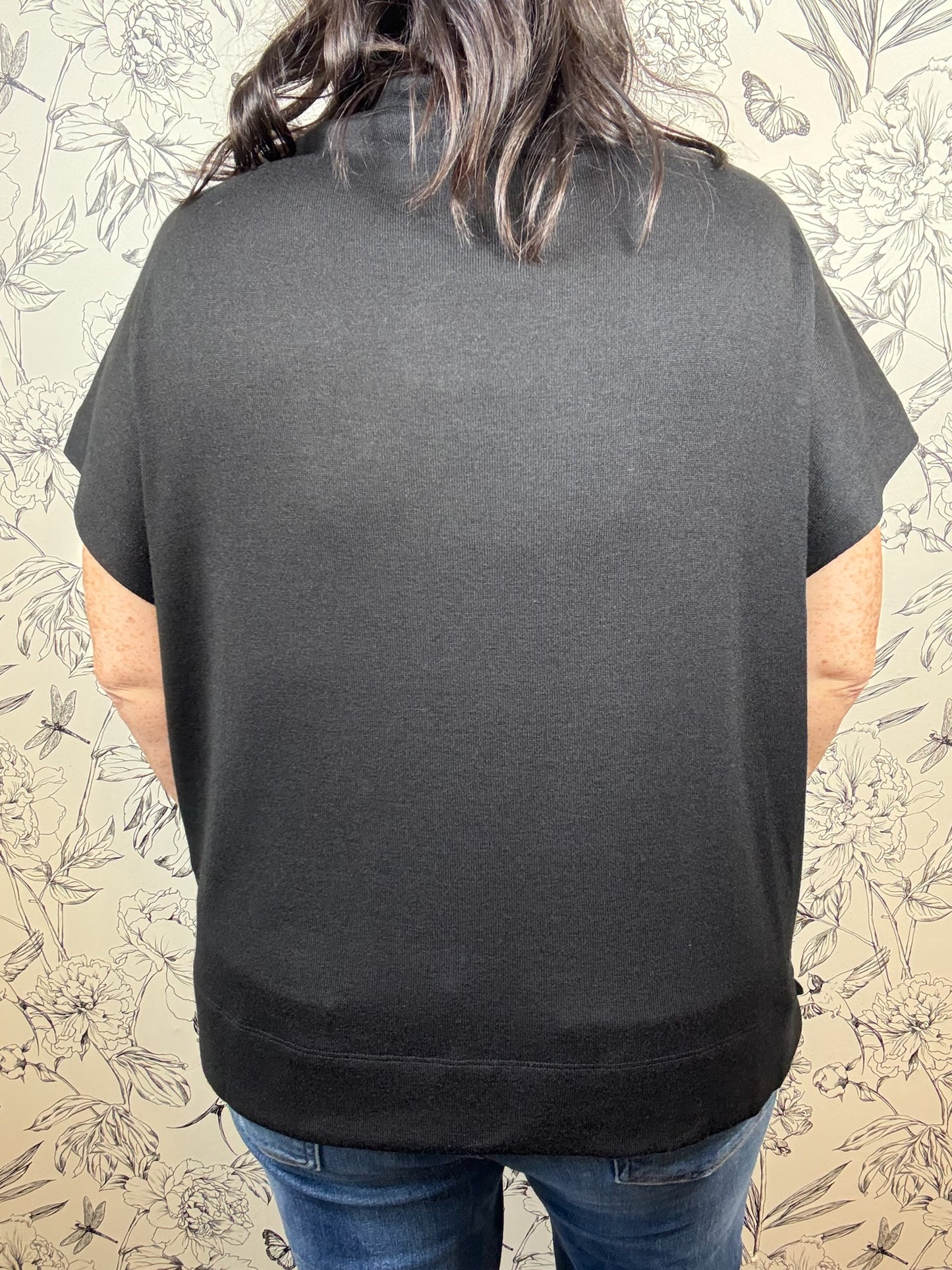 Layer Up Mock in Black Curvy - Best & Co. Boutique