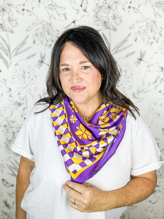 Hollis Purple Tiger Scarf | MED