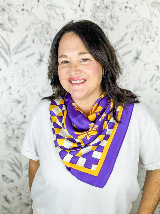 Hollis Purple Tiger Scarf | LRG