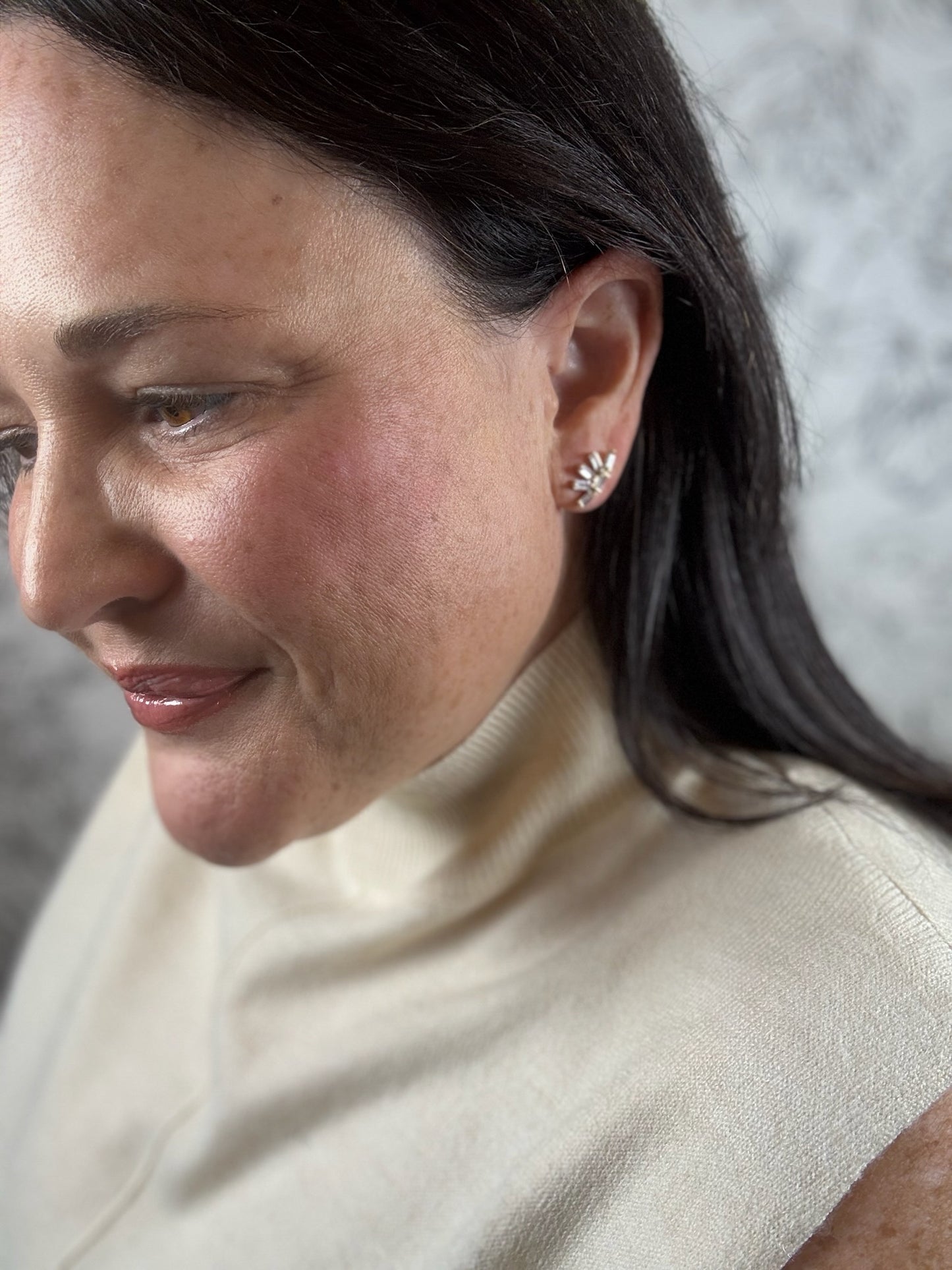 Ivory Knit Comfort Mock Turtleneck - Best & Co. Boutique