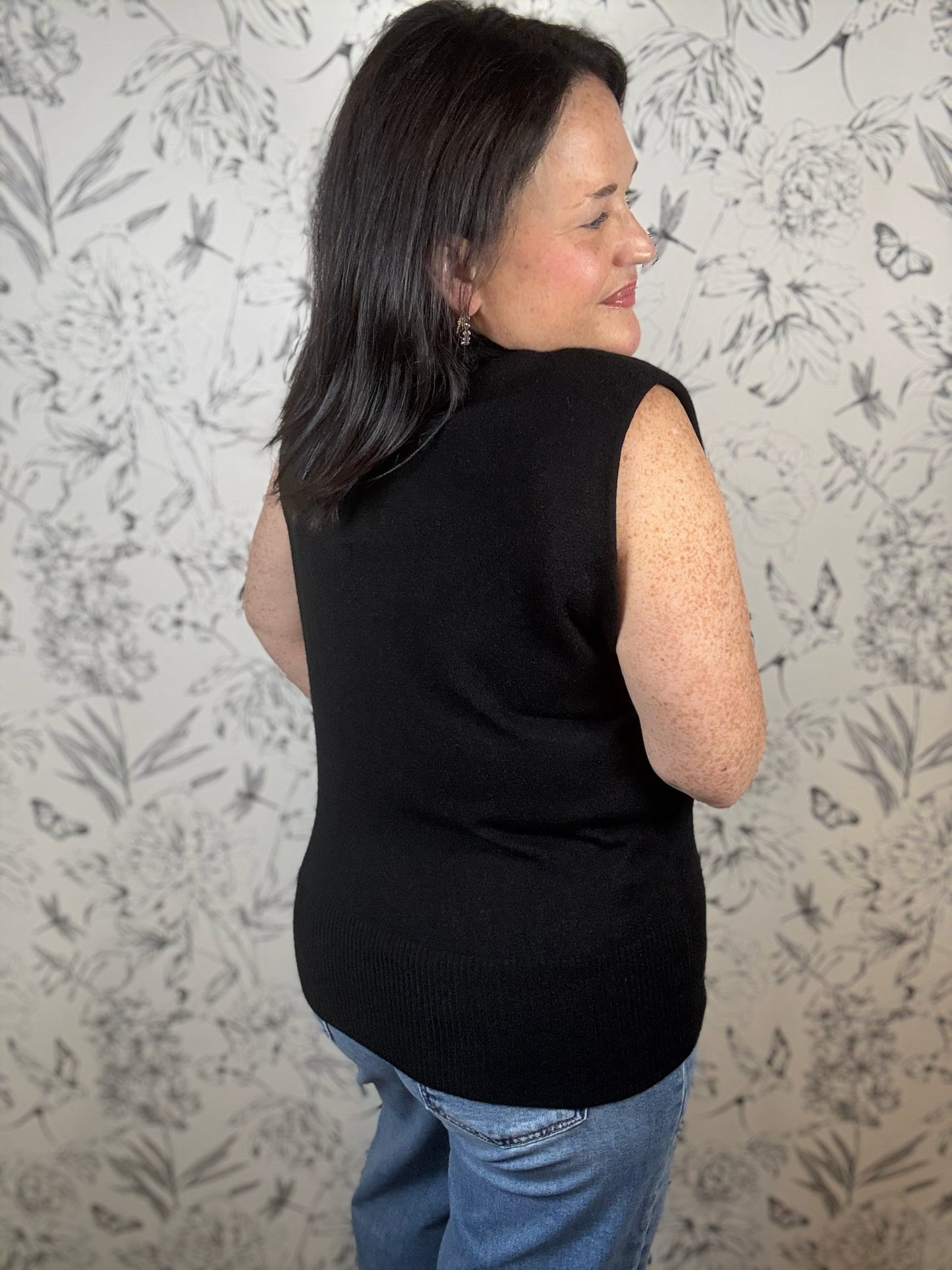Blk Knit Comfort Mock Turtleneck - Best & Co. Boutique
