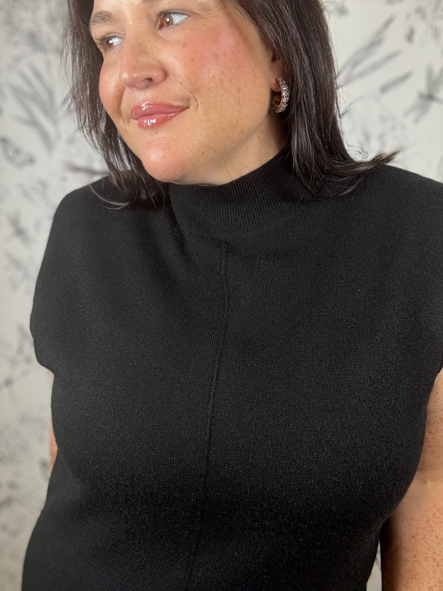 Blk Knit Comfort Mock Turtleneck - Best & Co. Boutique