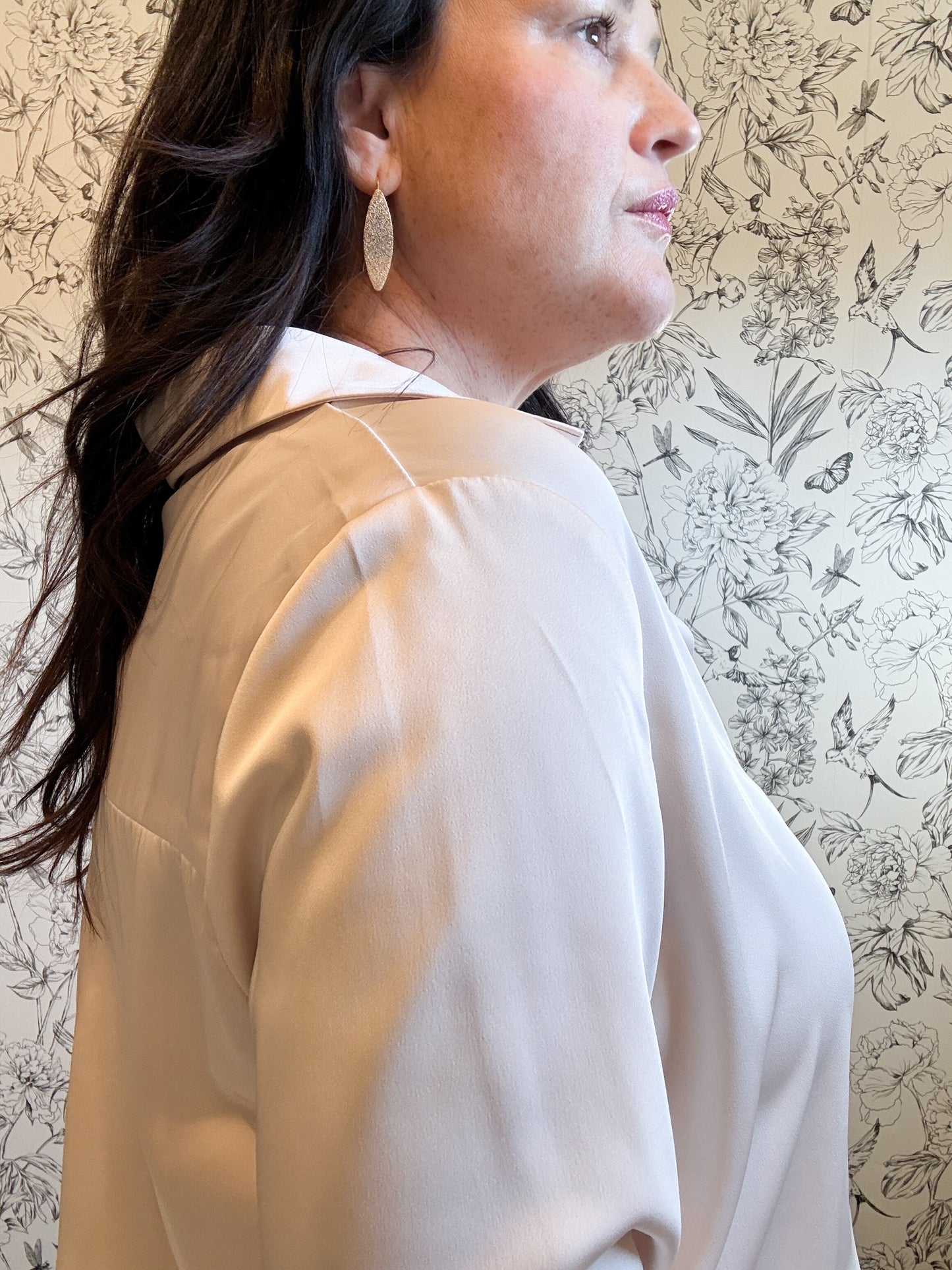 The Ivory Silky Button Down - Best & Co. Boutique
