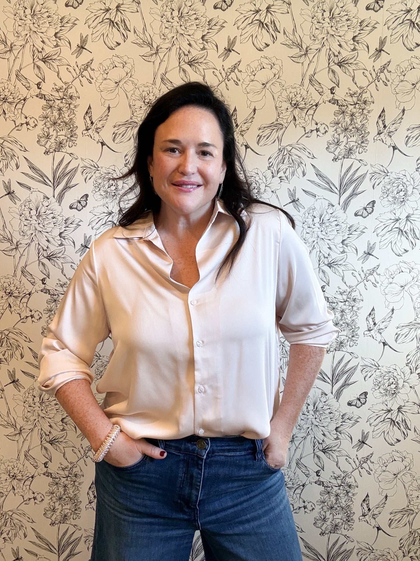 The Ivory Silky Button Down - Best & Co. Boutique