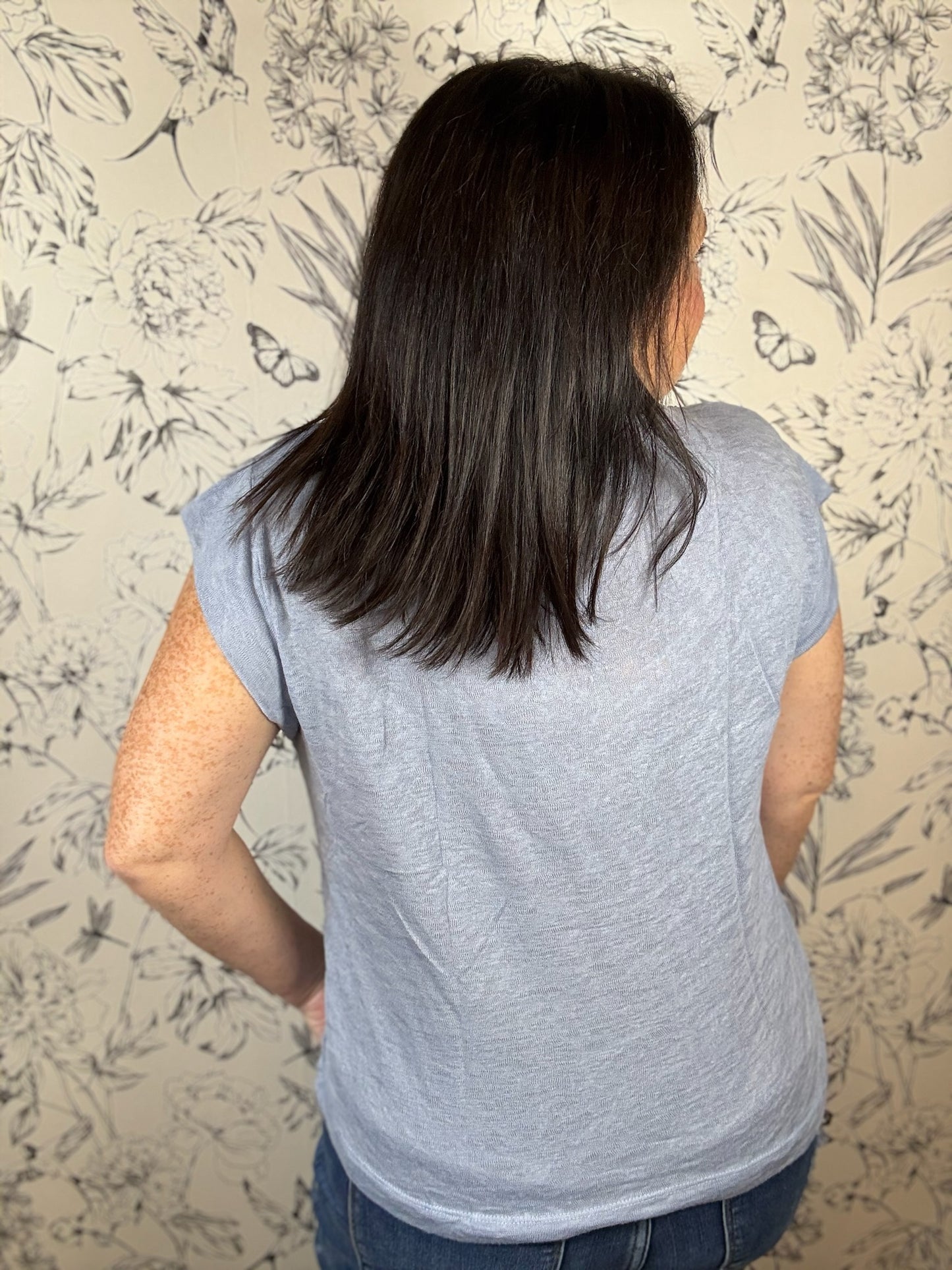 Weekend Wash Tee in Blue - Best & Co. Boutique