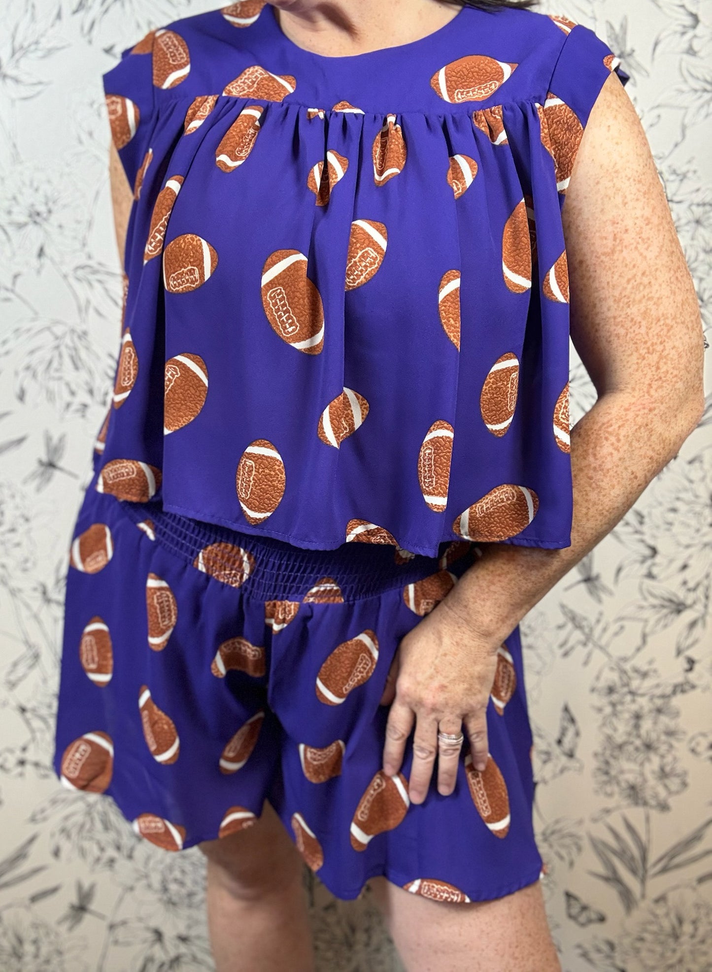 Tailgate Touchdown Blouse - Best & Co. Boutique