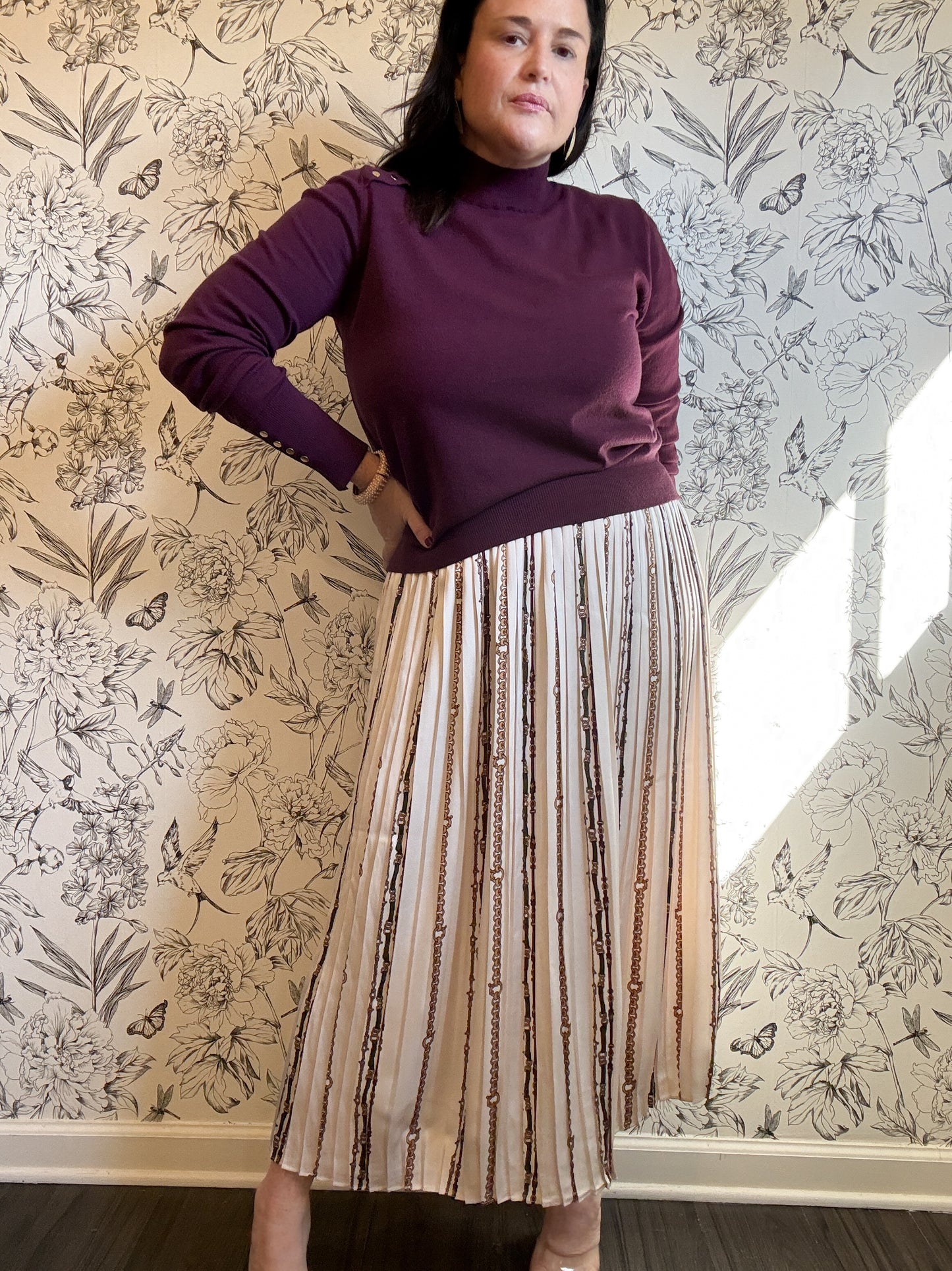 The Cora Equestrian Pleated Midi - Best & Co. Boutique