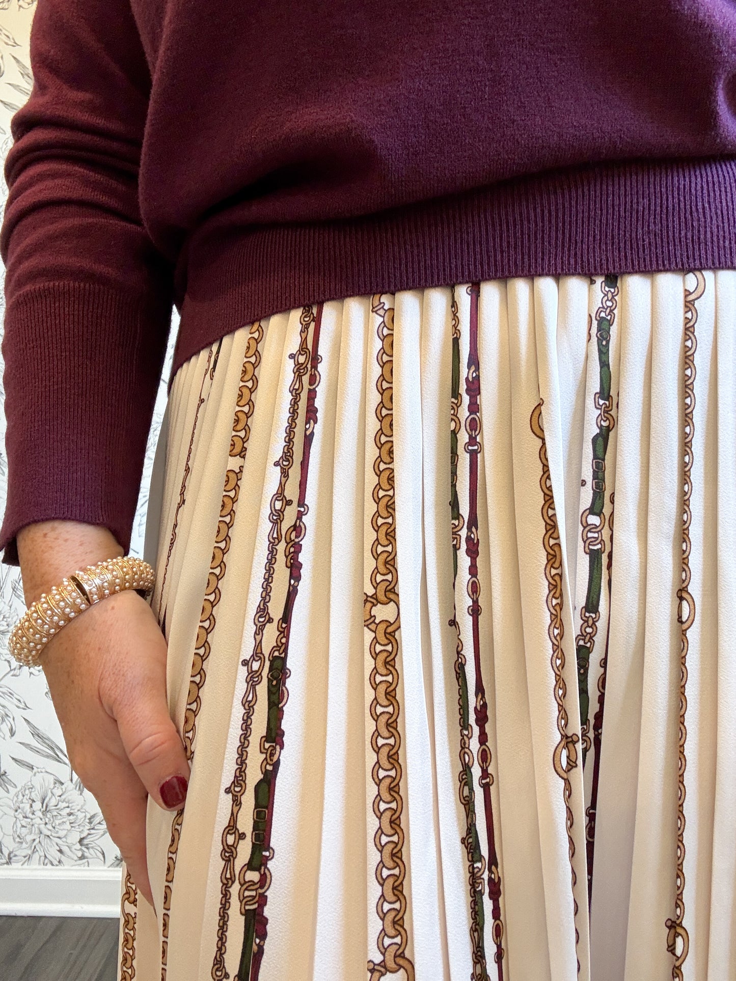 The Cora Equestrian Pleated Midi - Best & Co. Boutique