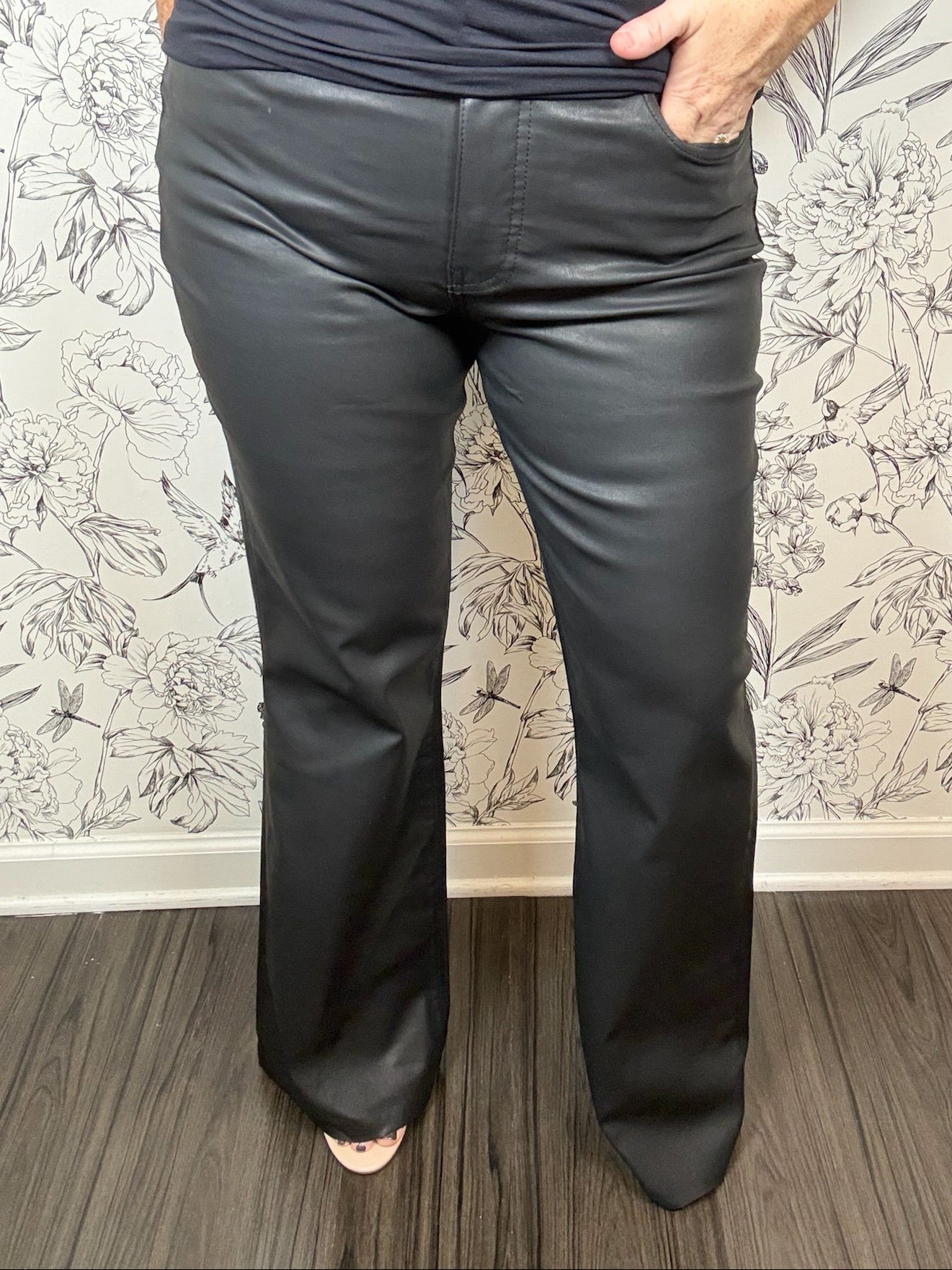 Stella Coated Black Denim
