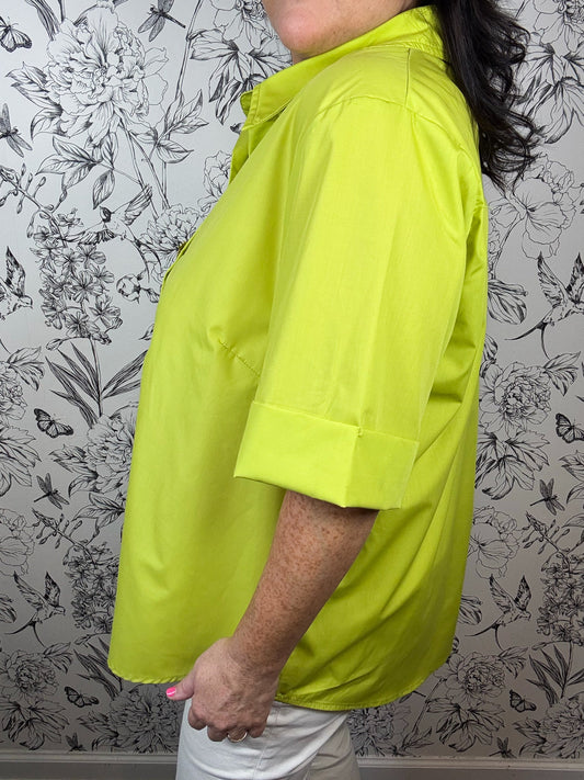 Citron Button Up | Curvy