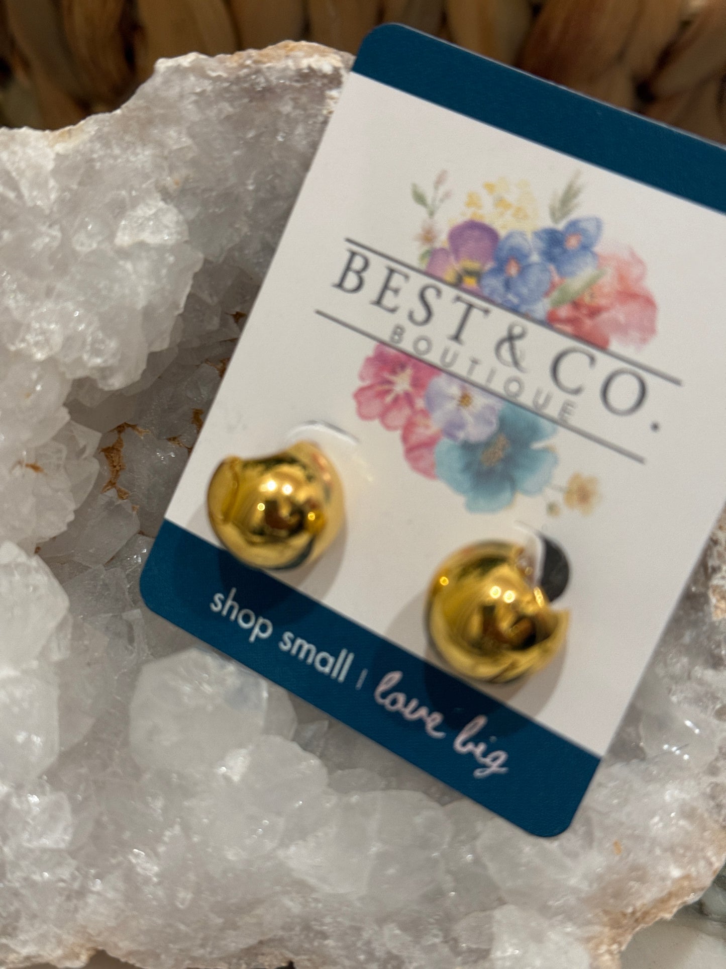 BALL HUGGIE EARRINGS - Best & Co. Boutique
