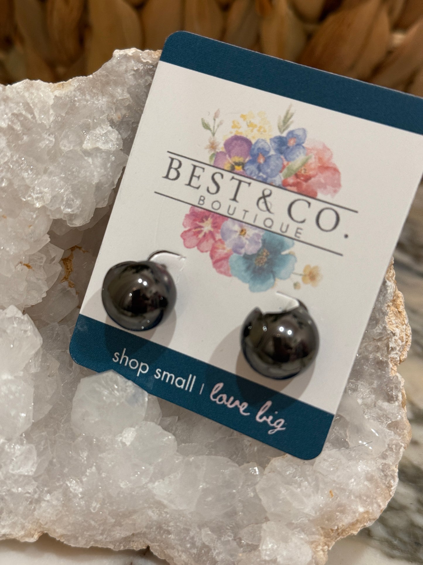 BALL HUGGIE EARRINGS - Best & Co. Boutique