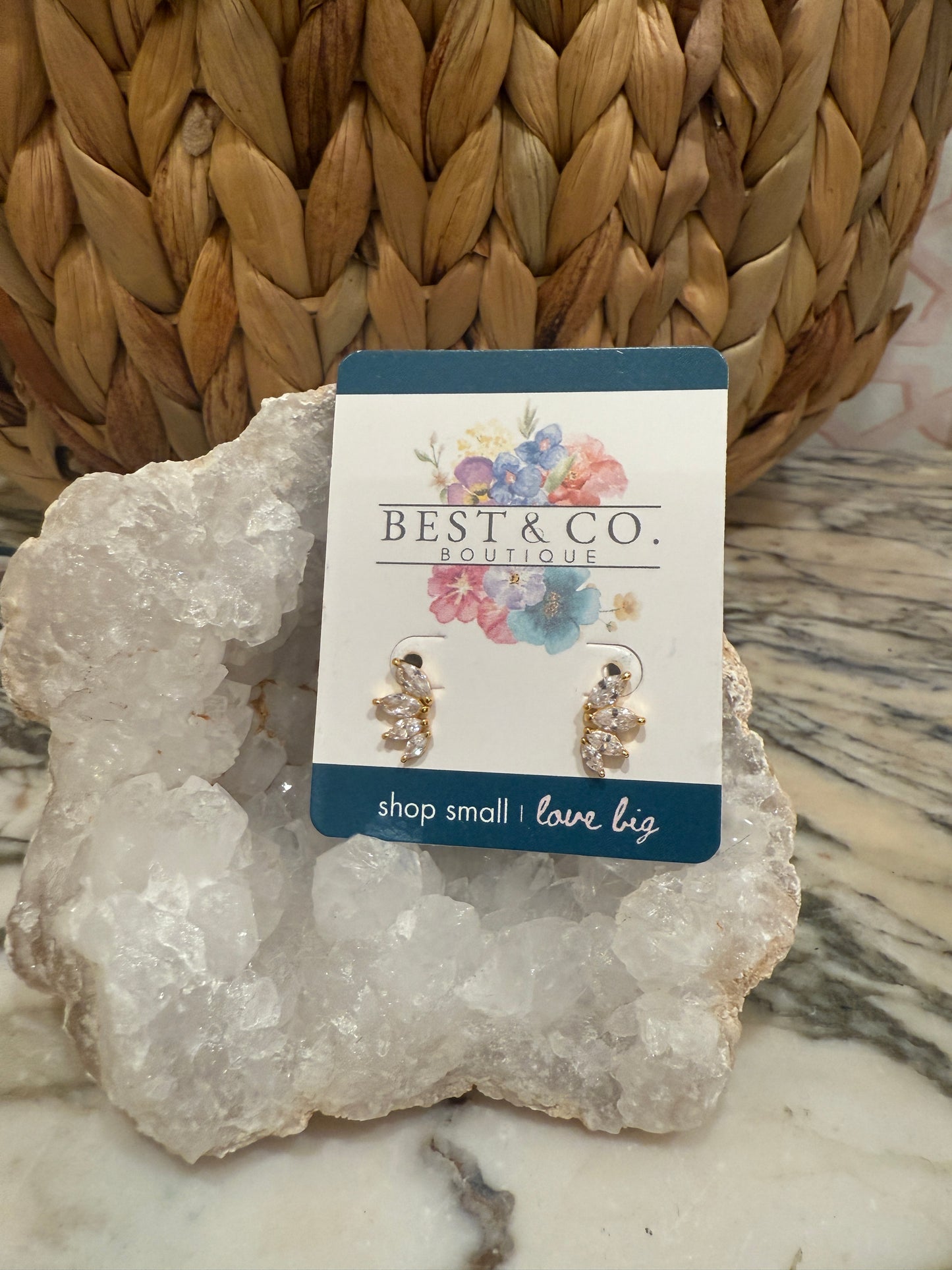 MARQUISE CUT EAR CLIMBER - Best & Co. Boutique