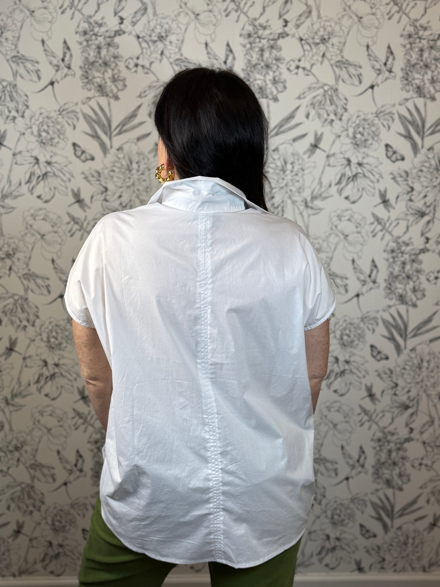 White Poplin Top