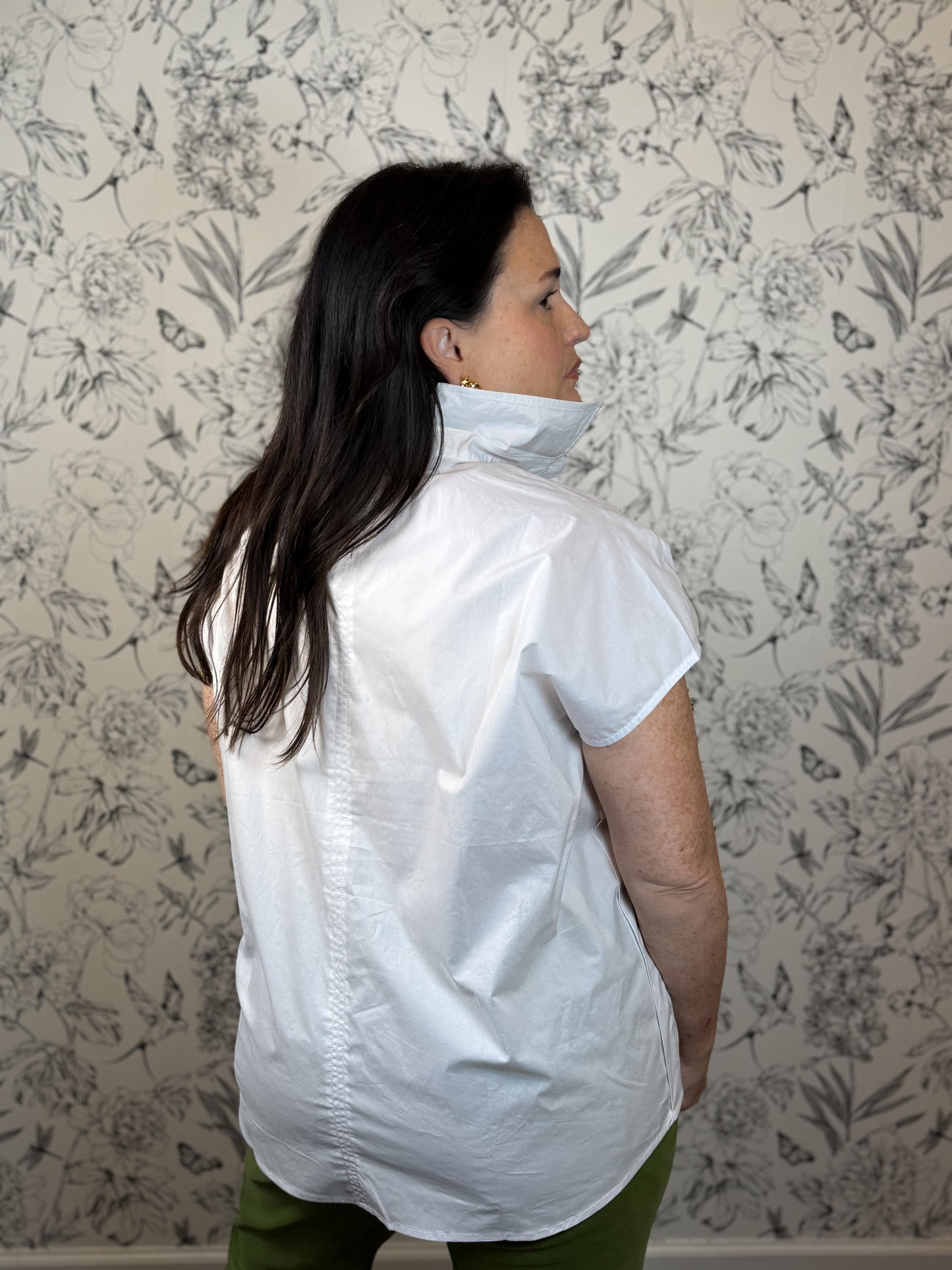 White Poplin Top