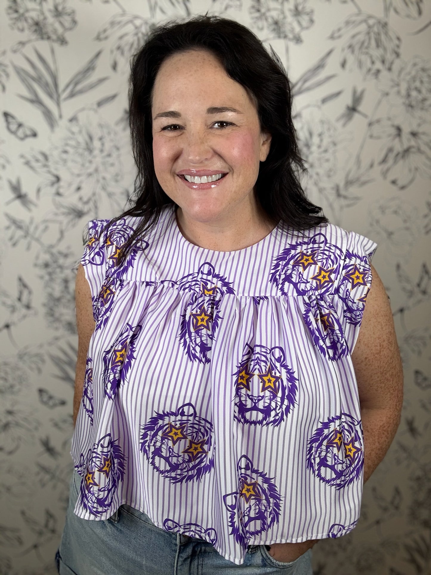 Purple Tiger Top ADRIENNE