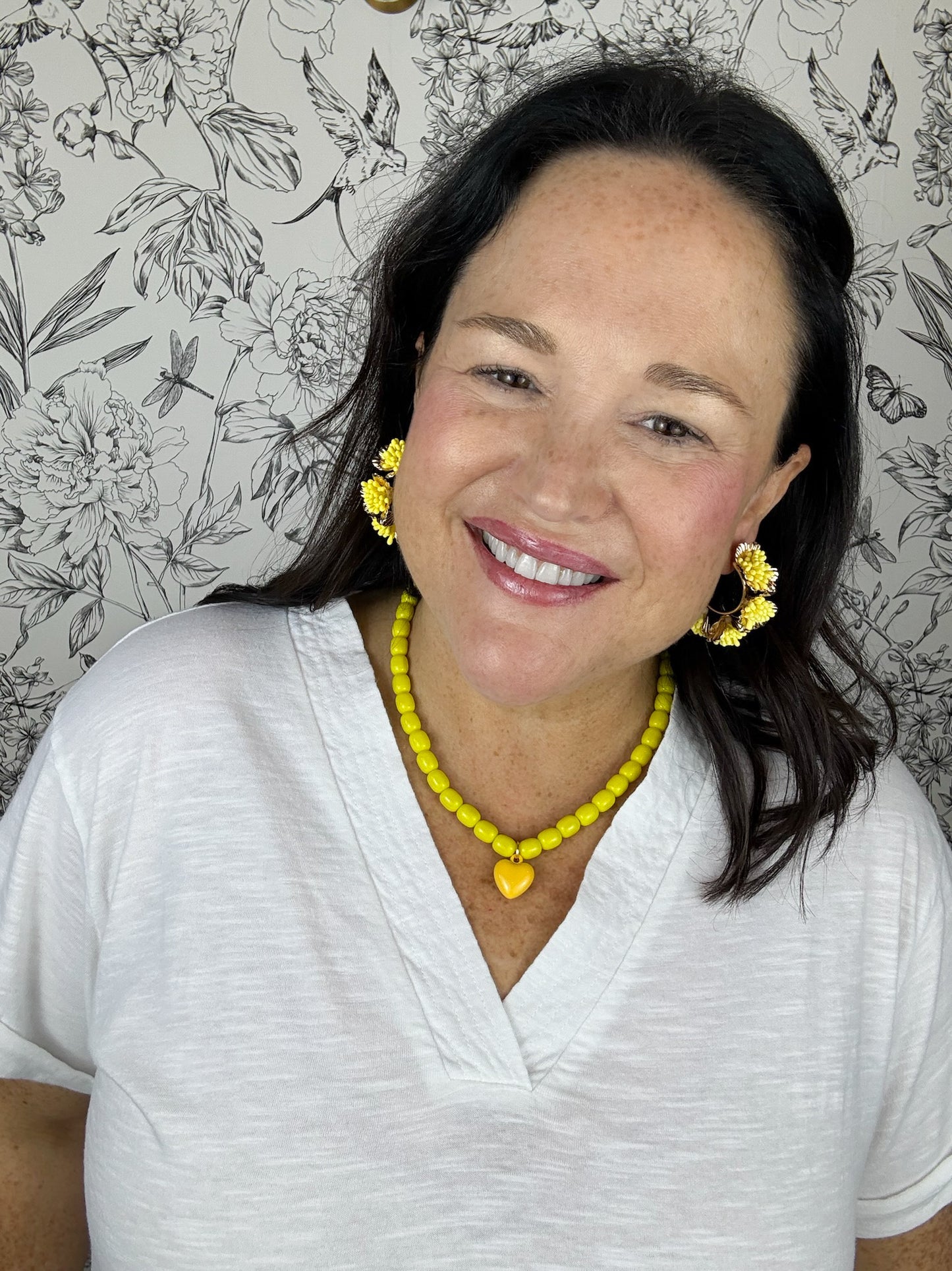 Maxine Yellow Hoop Earring