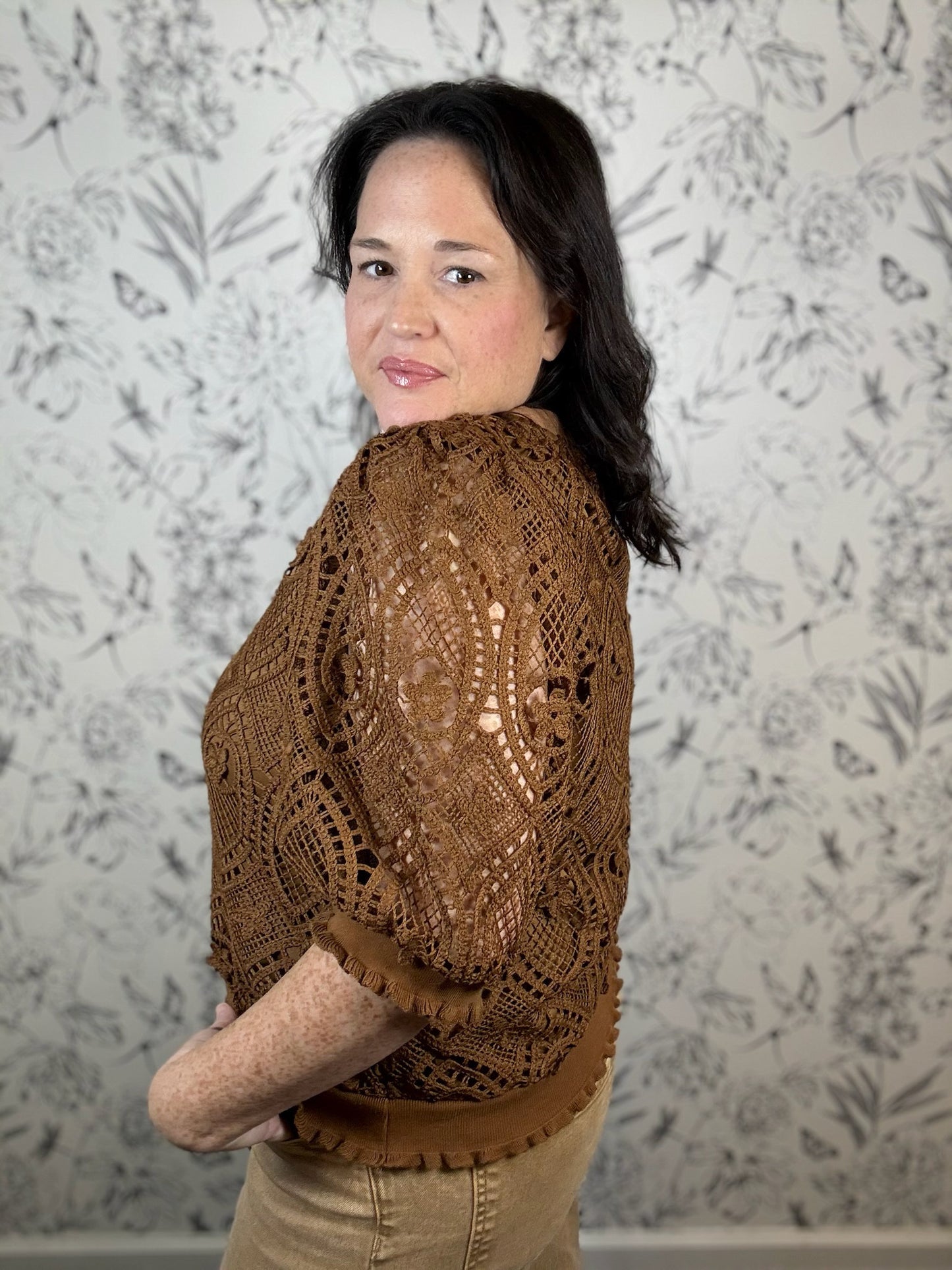 Cinnamon Lace Blouse