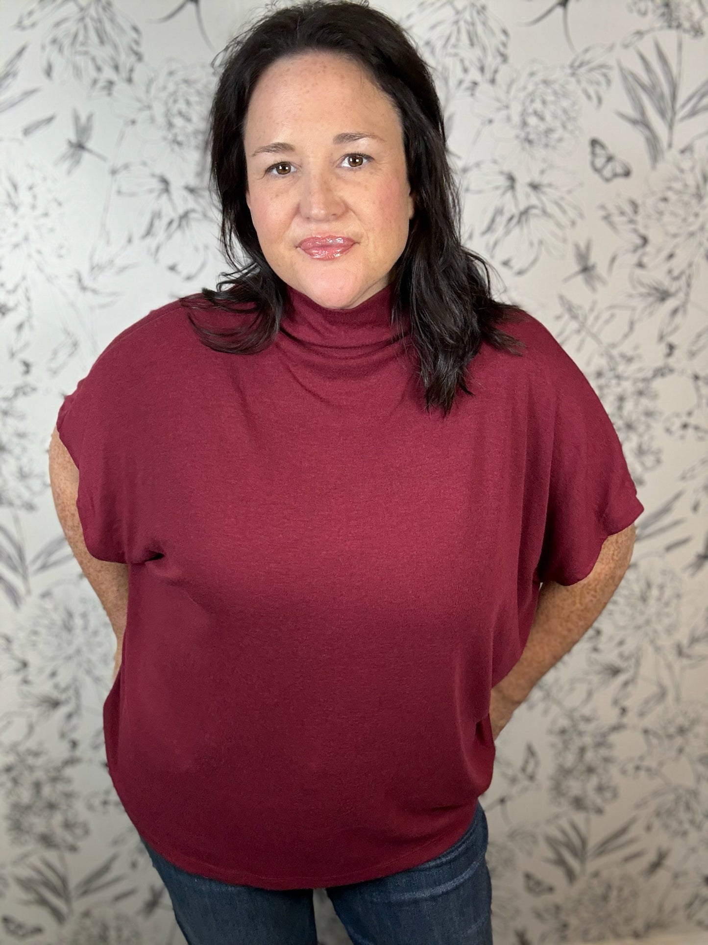Merlot Moment Knit Blouse