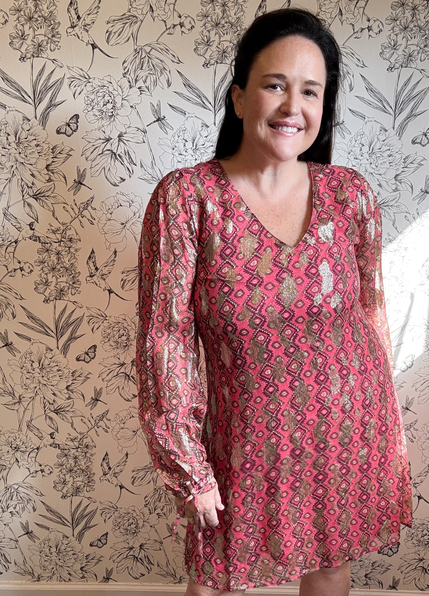 Sally Red Lurex Mini Dress - Best & Co. Boutique
