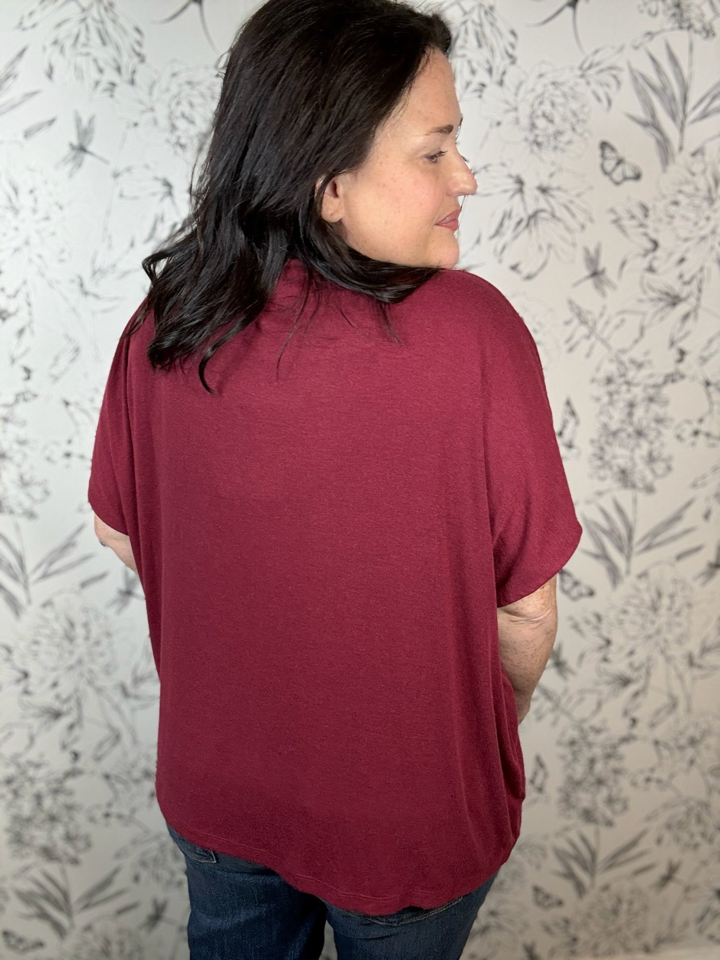 Merlot Moment Knit Blouse