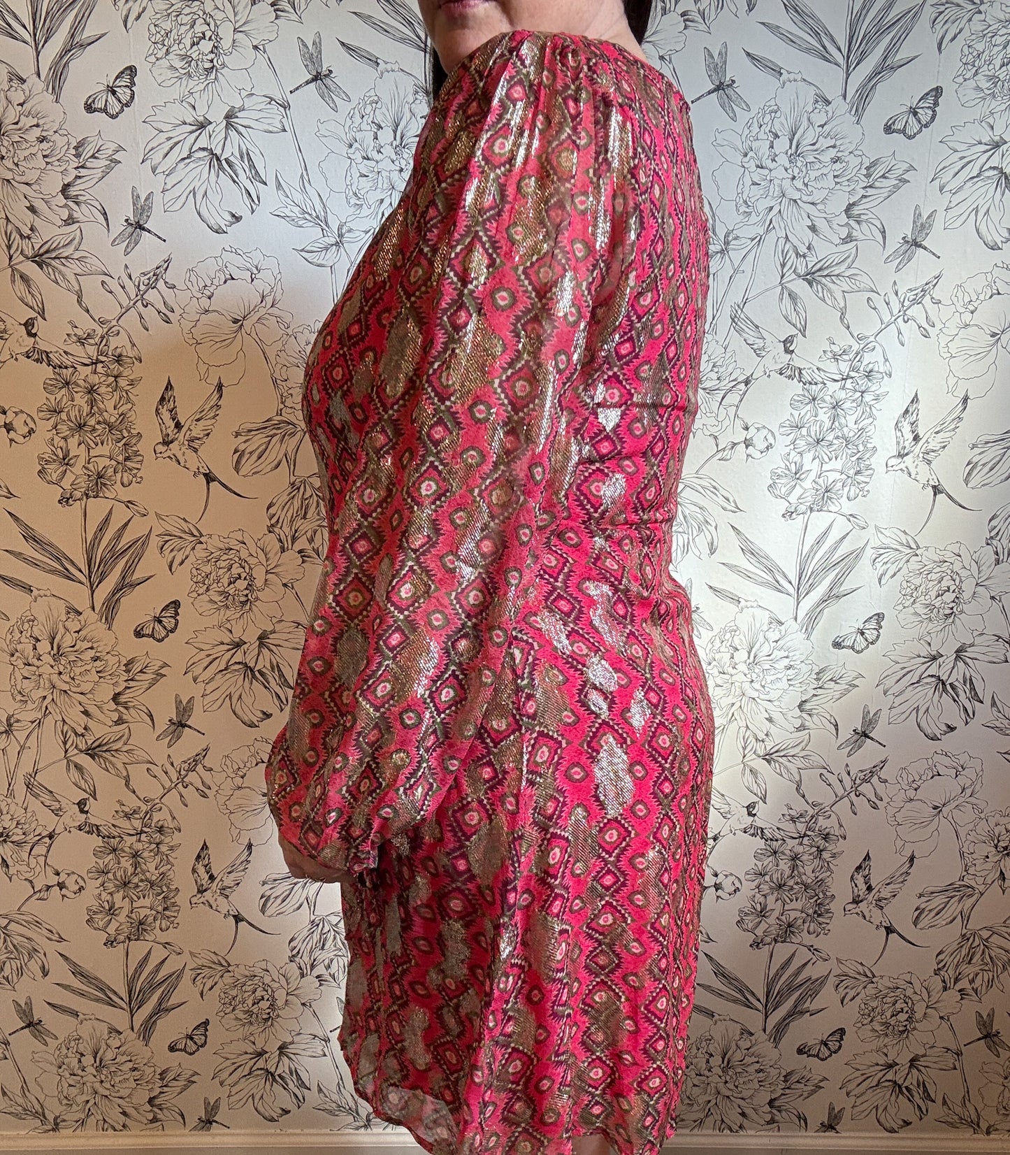 Sally Red Lurex Mini Dress - Best & Co. Boutique