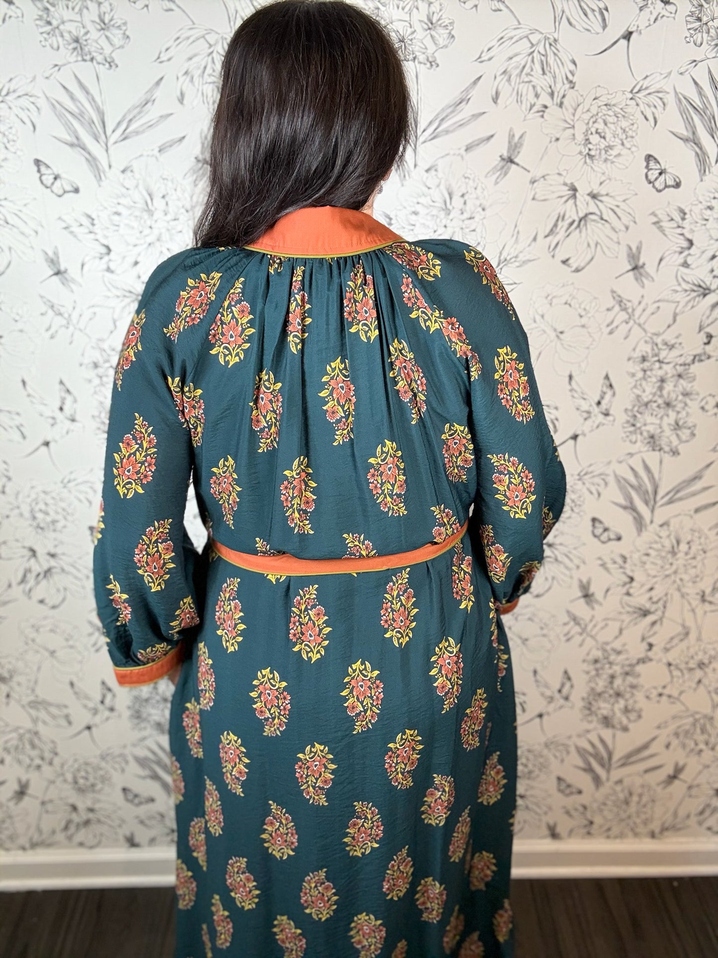 Harvest Block Belted Midi