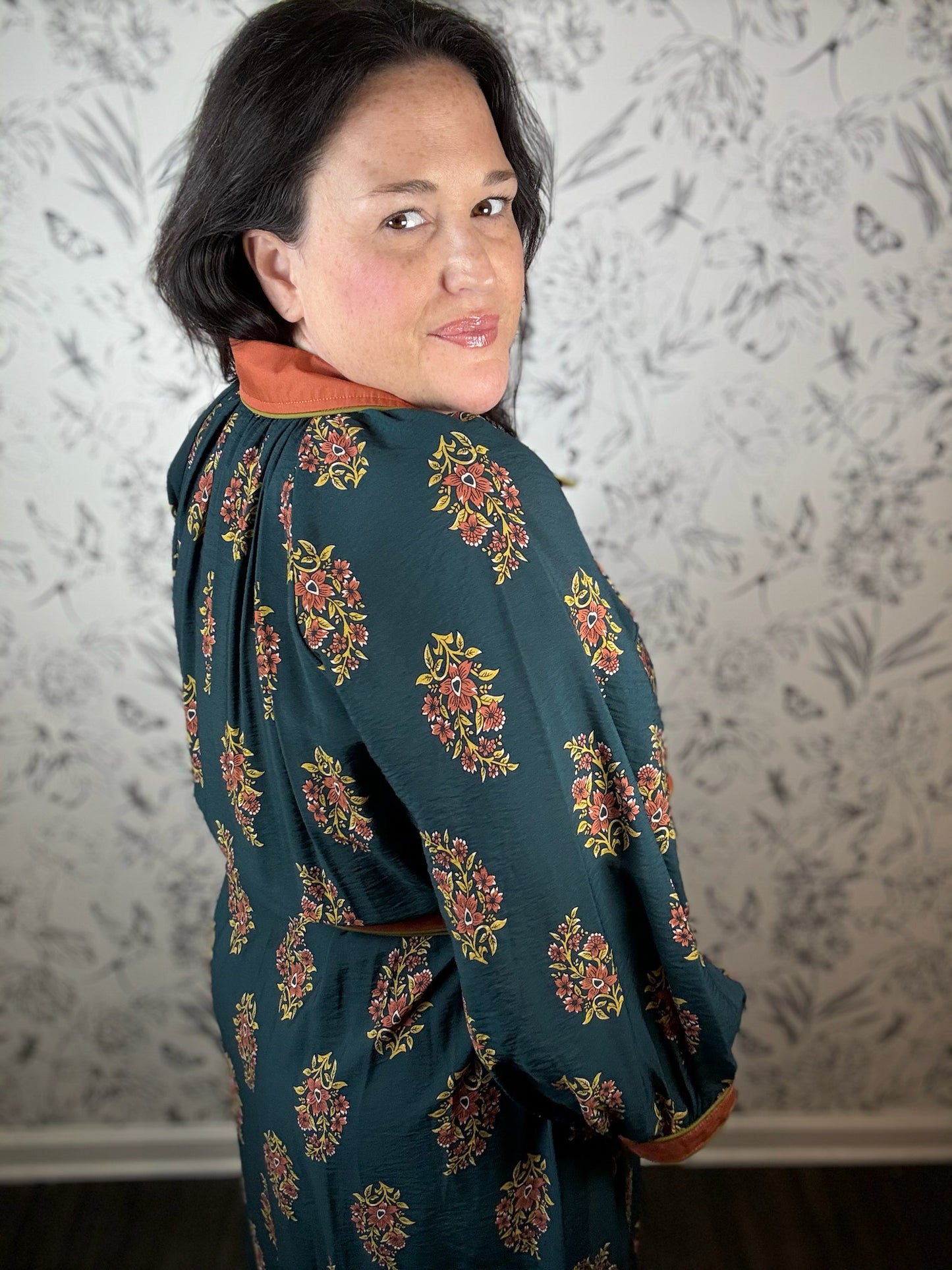 Harvest Block Belted Midi