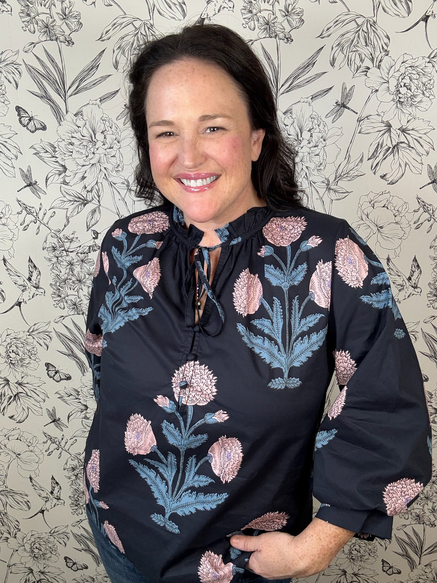 Indigo Garden Blouse