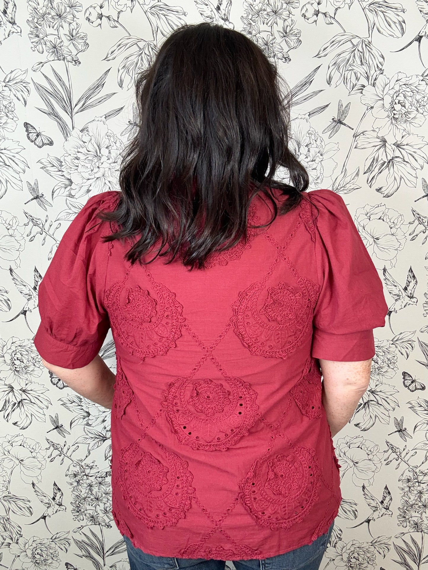 Merlot Meadow Blouse