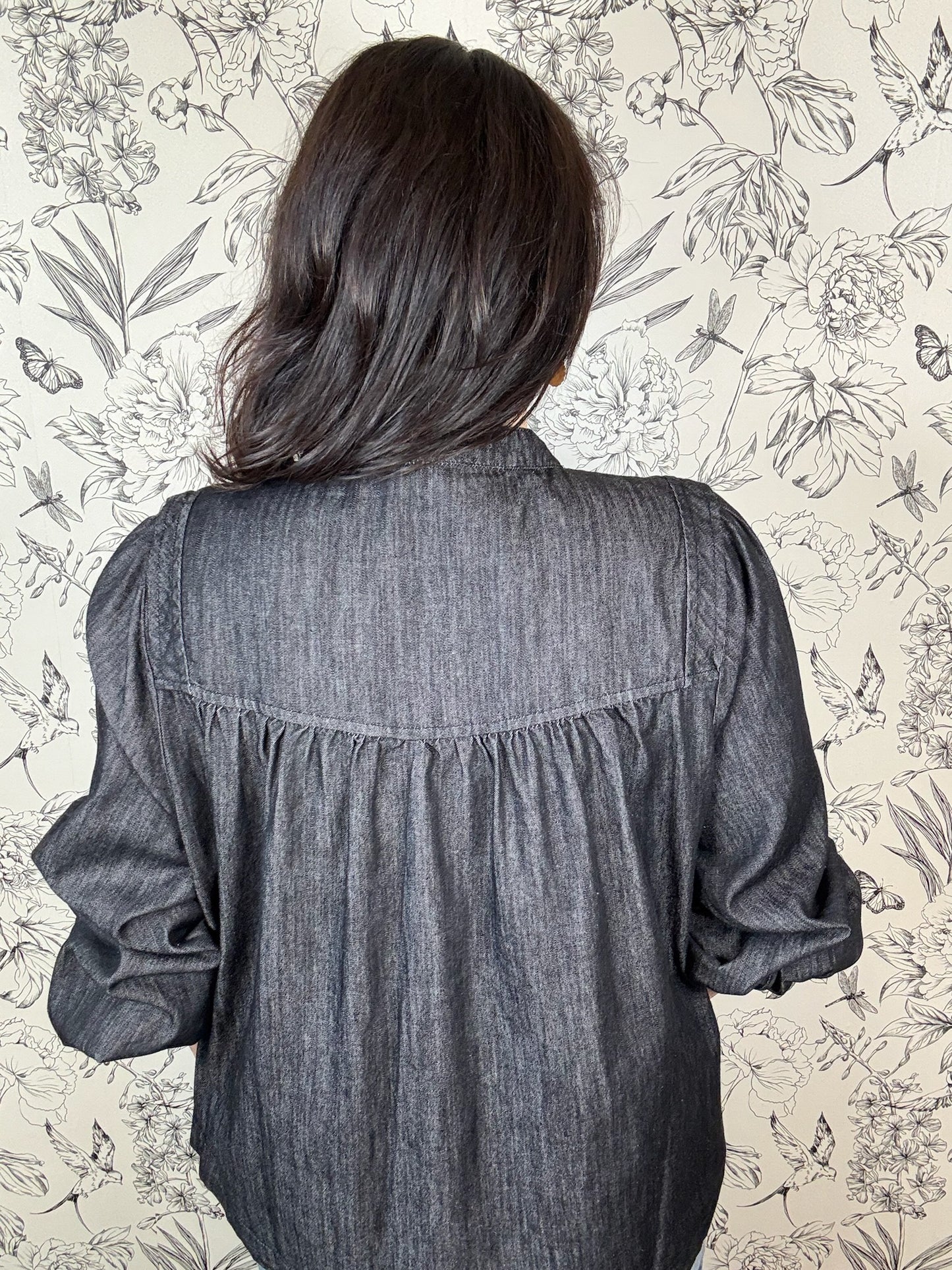 Gypsy Noir Denim Blouse