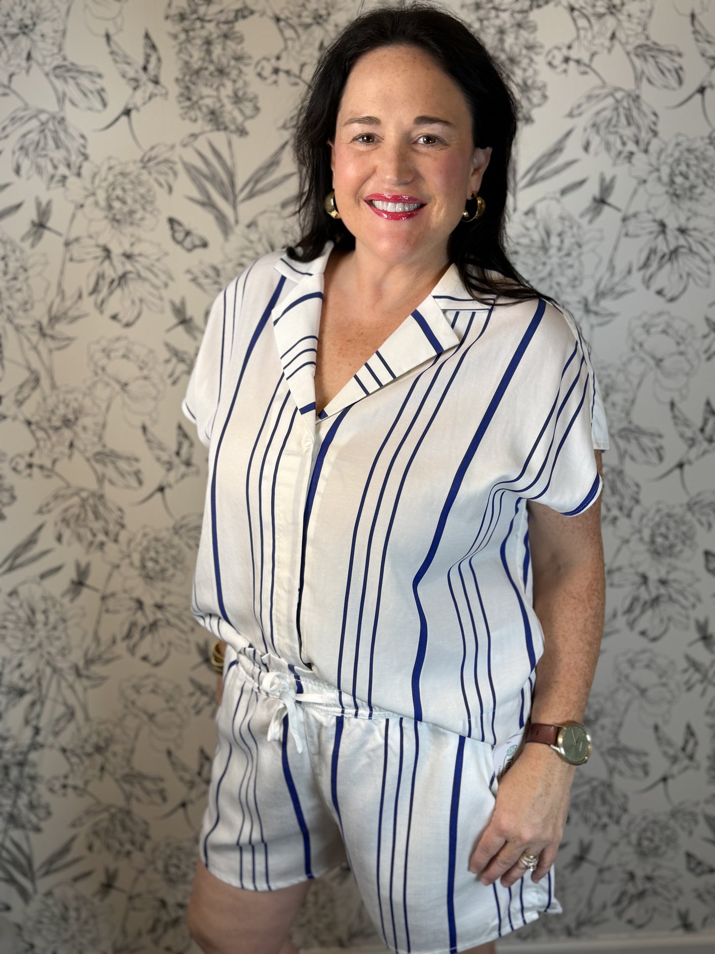 Monoco Stripe Boxy Top