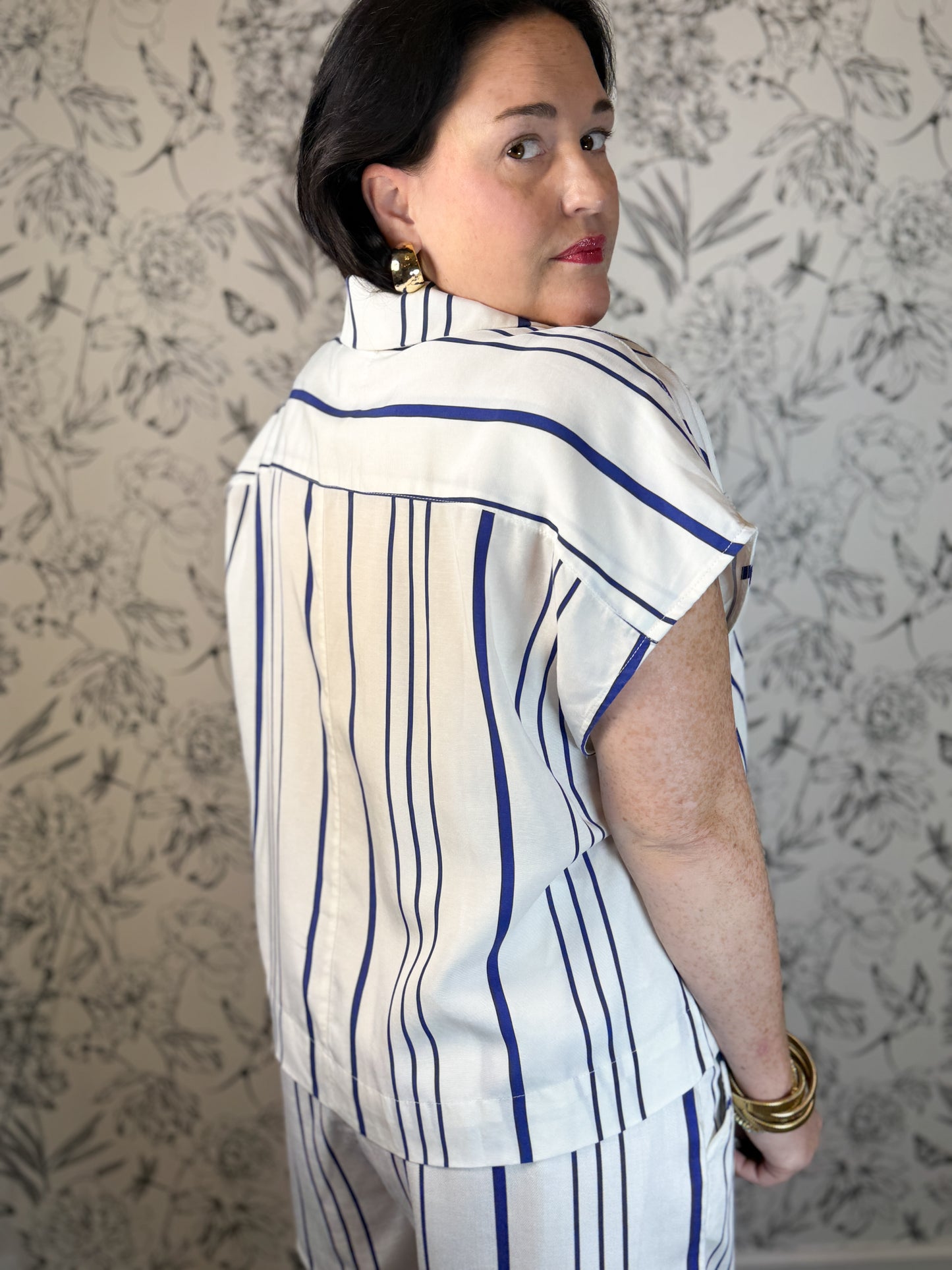 Monoco Stripe Boxy Top