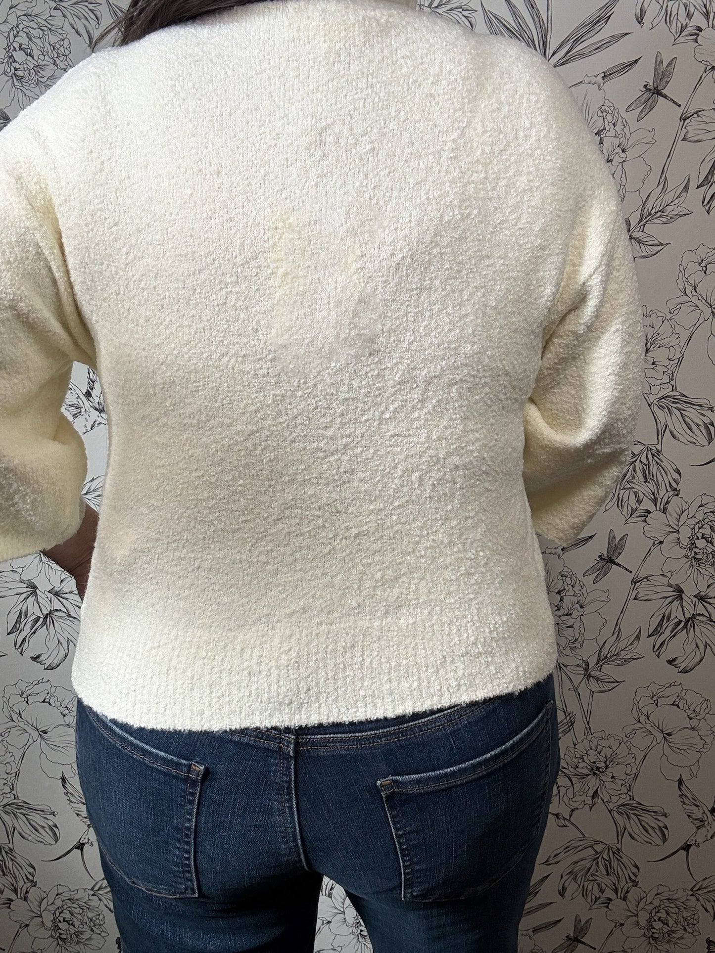 Toasted Marshmallow Boucle Top